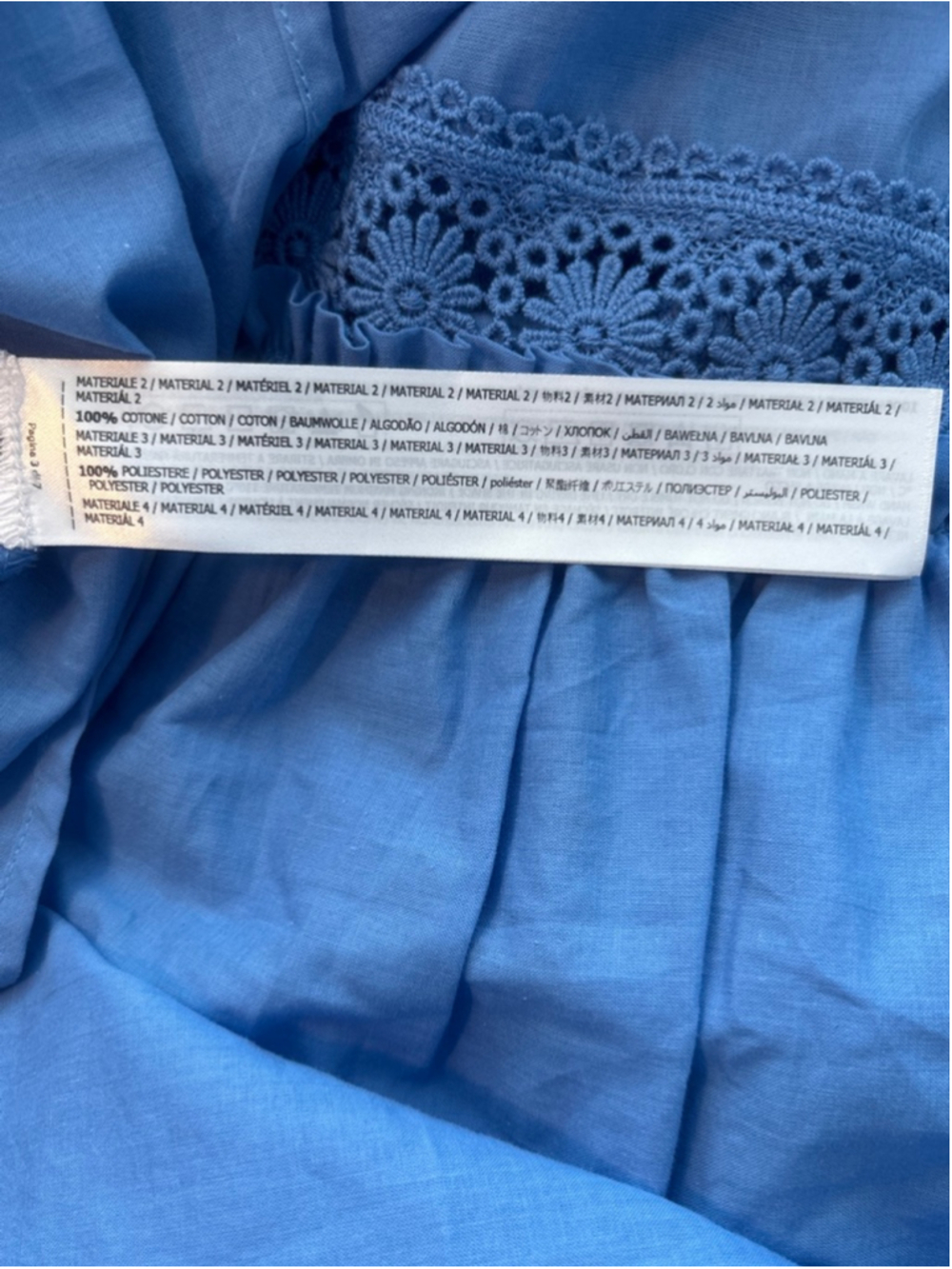 Twinset Milano Long Flounced Dress with Macrame Lace Womens Size Small Boho - Picture 12 of 14